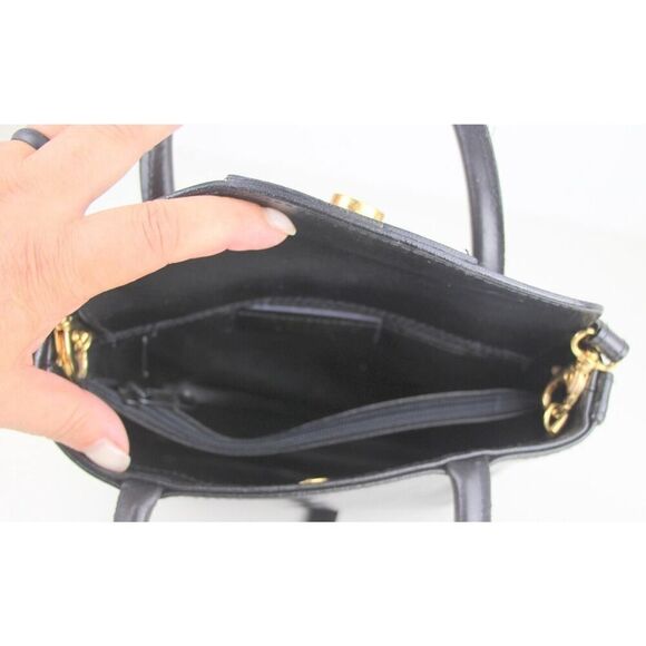 HANDMADE FLORENCE BLACK GENUINE LEATHER SHOULDER BAG XBODY SATCHEL HANDBAG PURSE - Picture 8 of 16